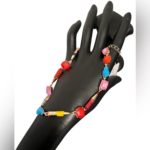 New BETSEY Johnson Back To School Collar Necklace Pencil & Mixed Stone - Picture 6 of 16